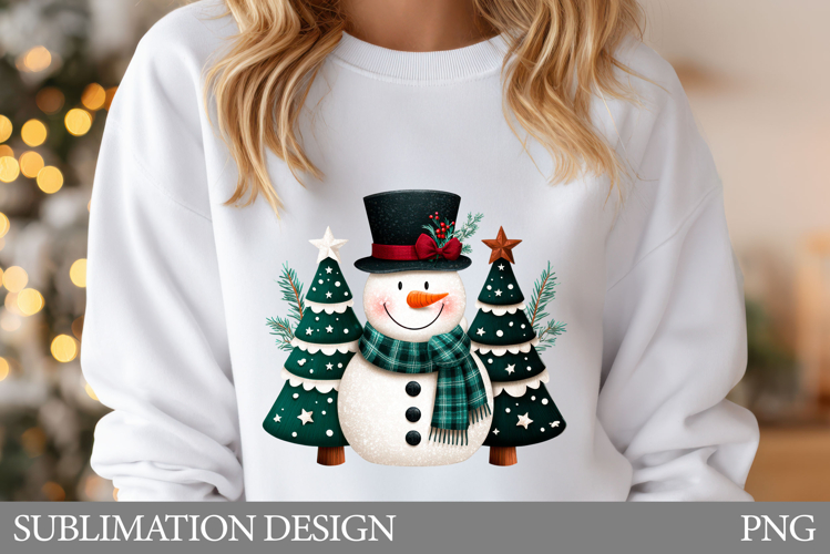 Snowman T-Shirt Design. Snowman Sublimation