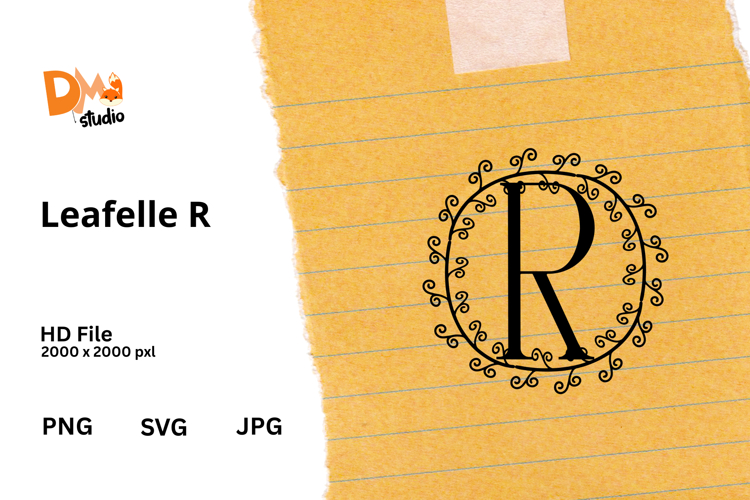 Floral Monogram Letter Svg Image 24