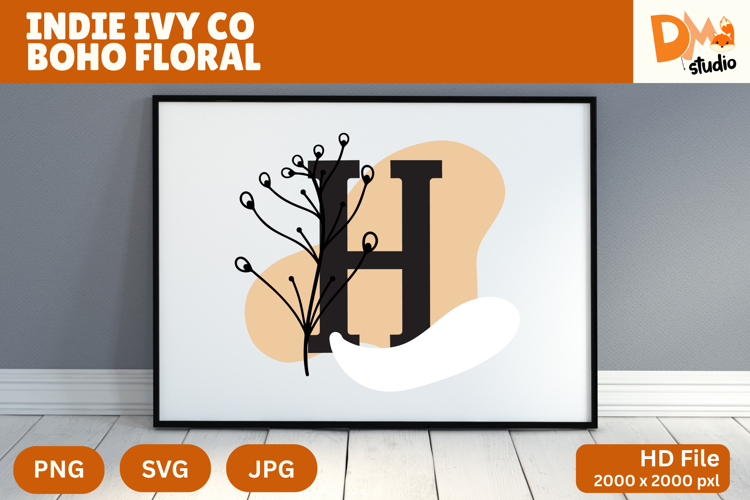 Indie Ivy Co Boho Floral Monogram