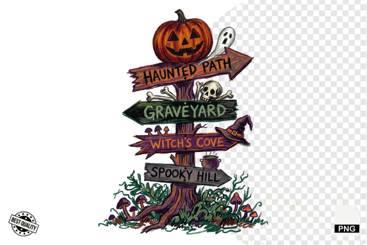 Halloween Signspot Clipart example image 1
