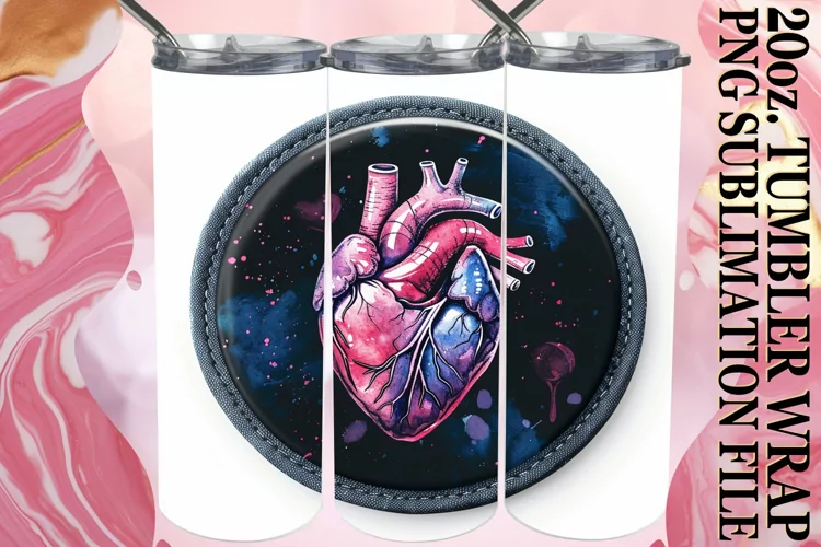 Spring Blossom Denim Tumbler Wrap 20oz