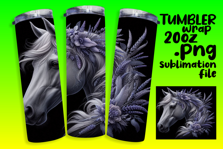 Stylish 20oz Tumbler Template , Horse