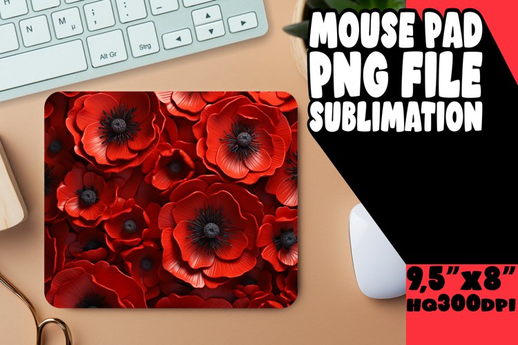 Bring Nature to Desk: 3D Flower Mouse Pads
