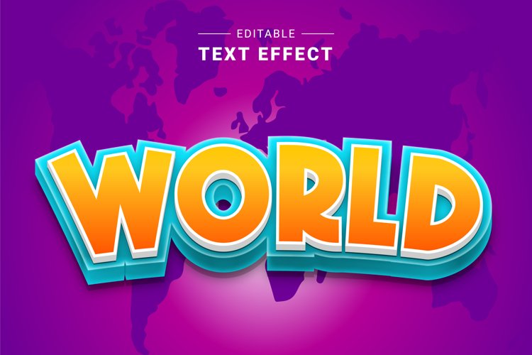 Editable Text Effect for Illustrator. Vector Graphic styles example image 1