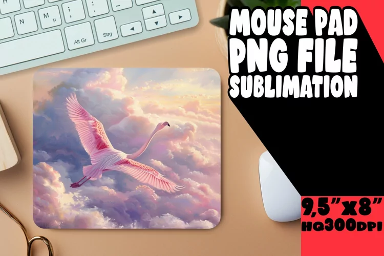 Summer Flamingo Mouse Pad - Coastal Charm