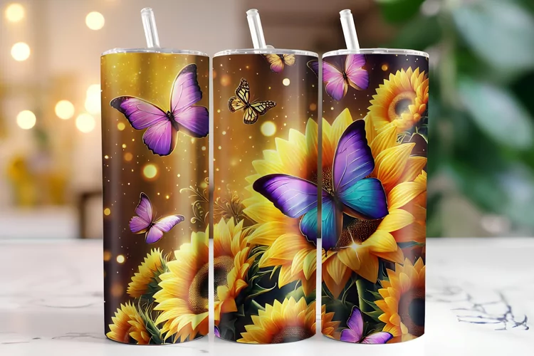 Flowers Tumbler Wrap | Sublimation | Tumblers
