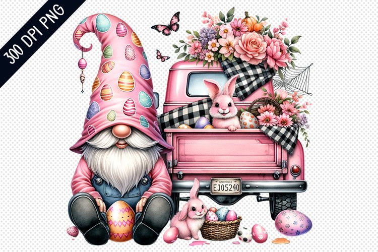 Easter Day Gnome - Sublimation Clipart PNG Design