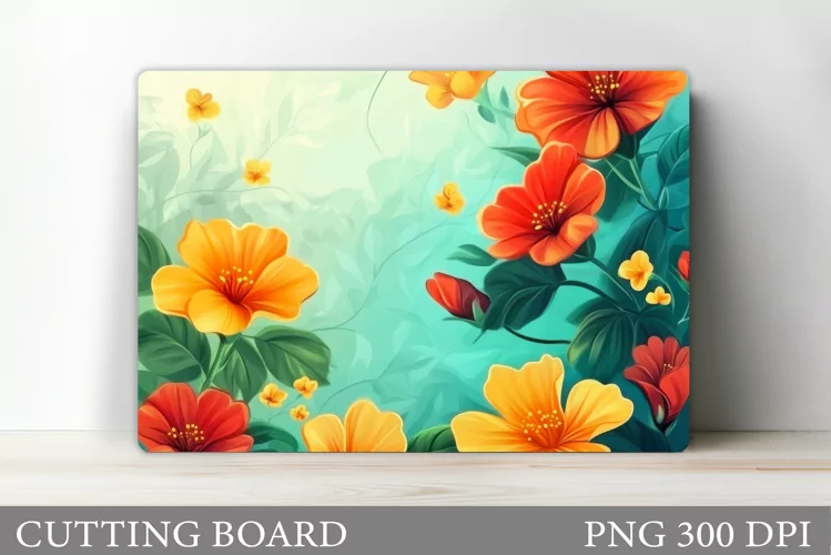 Flowers Cutting Board Design. Flowers Kitchen Cutting Board