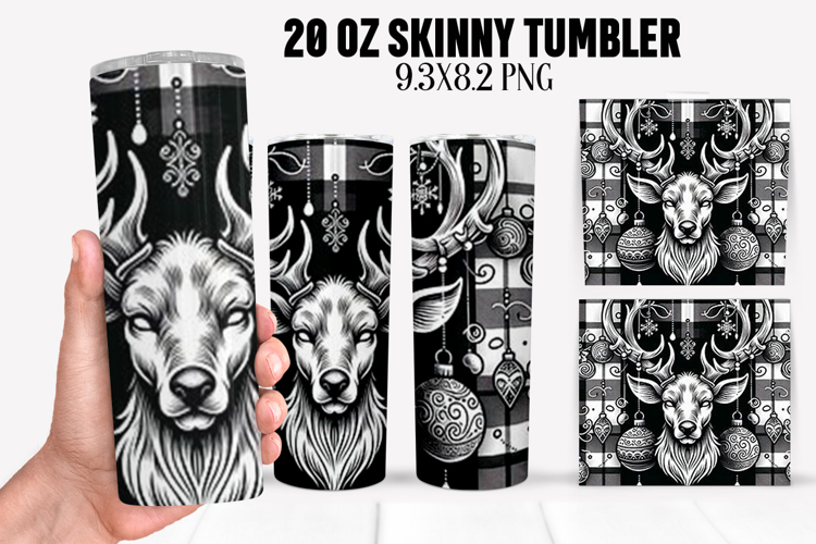Christmas Deer Tumbler Sublimation ,20 oz Tumbler Wrap