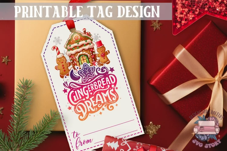Watercolor Christmas Gift Tag Christmas Ornaments PNG Cheer