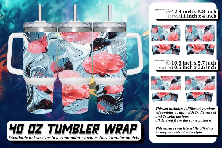 Blossoming Spring Tumbler Wrap 40oz example image 1