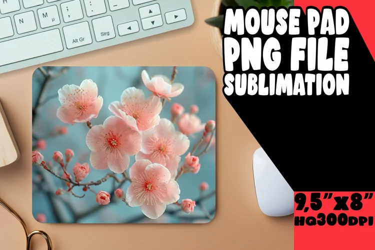 Whimsical Flowers: Sublimation Mouse Pad