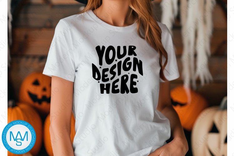 White Tshirt Mockup Image 16