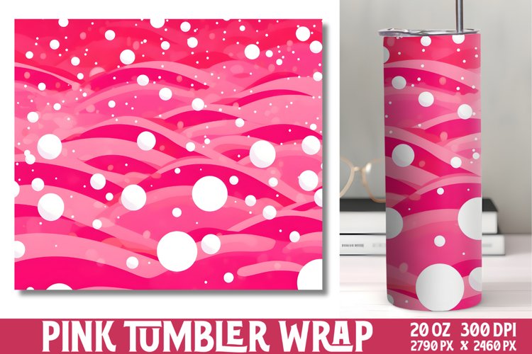 Pink Digital Paper Tumbler Wrap example image 1