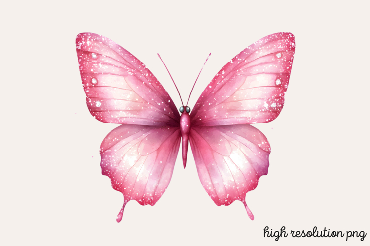 Pink Butterfly Clipart Image 16