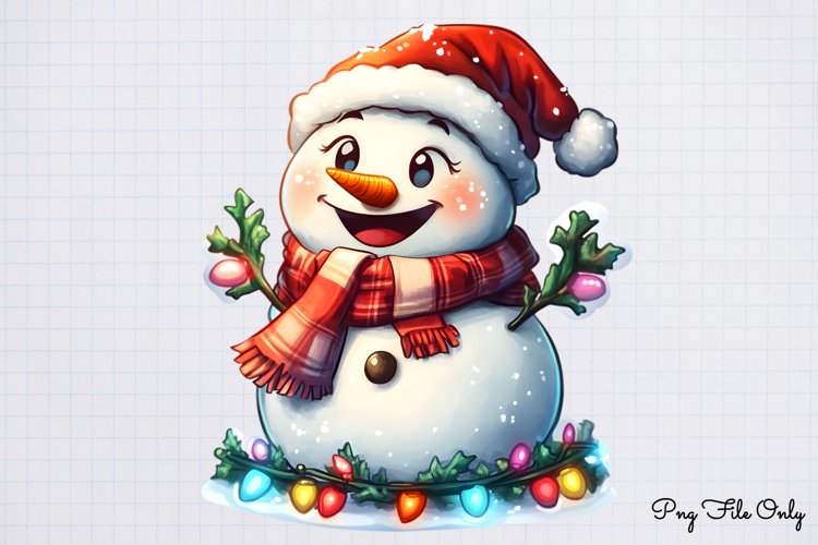 Cute Snowman Clipart Image 20