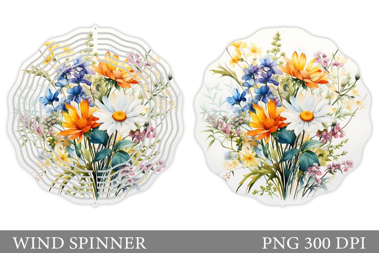 Wildflowers Wind Spinner. Flowers Wind Spinner Design