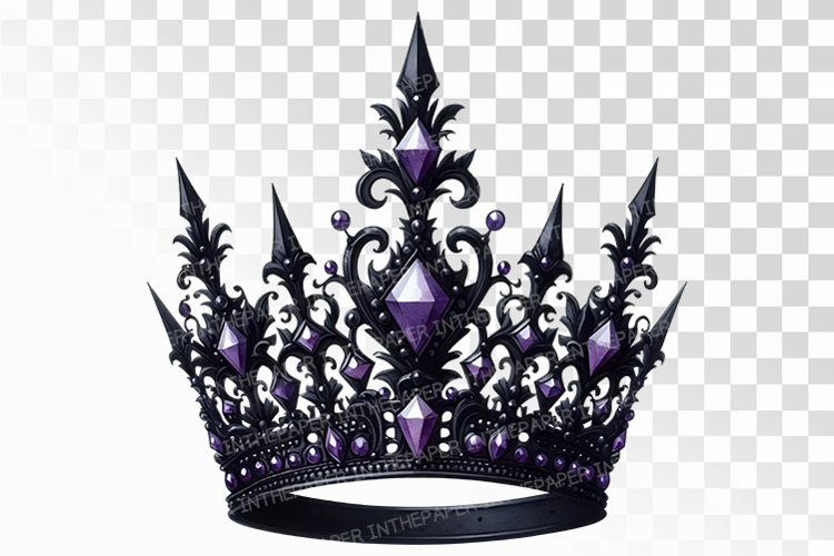 Gothic Crown Gemstones Halloween PNG Jewels Tiara