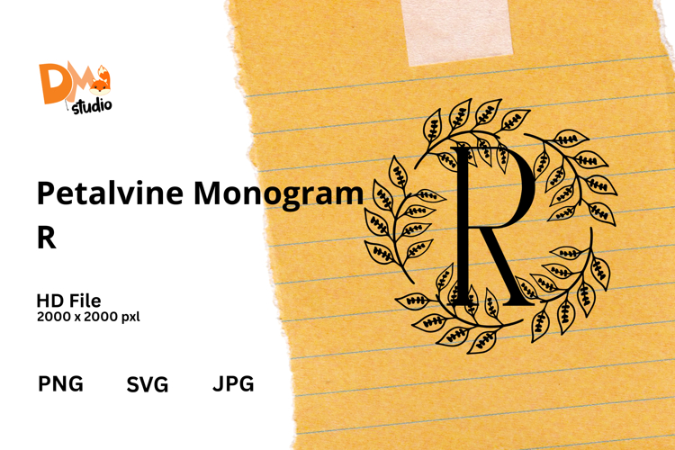 Floral Monogram Letter Svg Image 7
