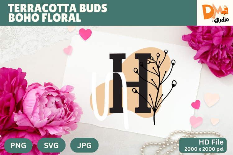 Floral Monogram Letter Svg