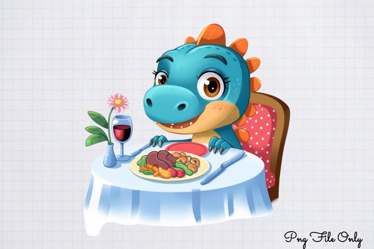 Peeking Dinosaur Valentines Day Clipart PNG