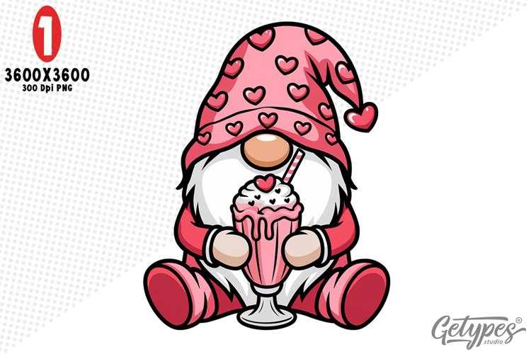Valentine Gnome Sublimation Clipart - High Quality Design