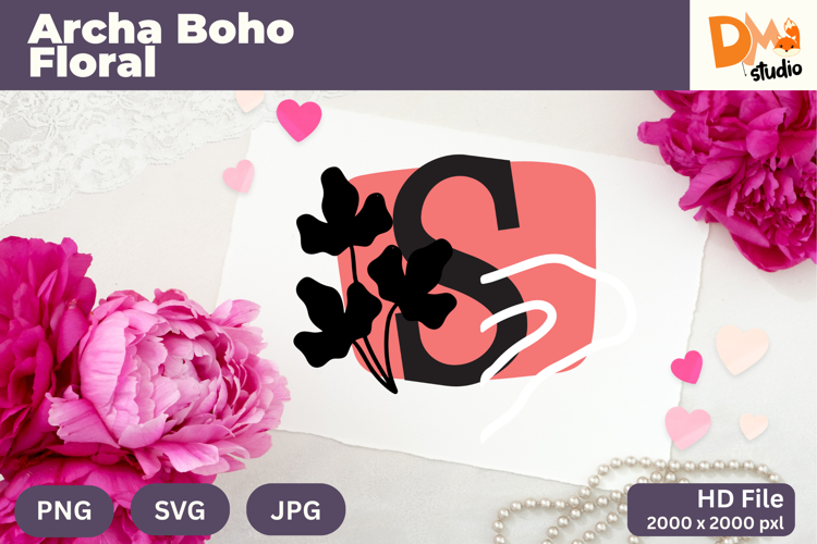 Boho Floral Svg Image 20