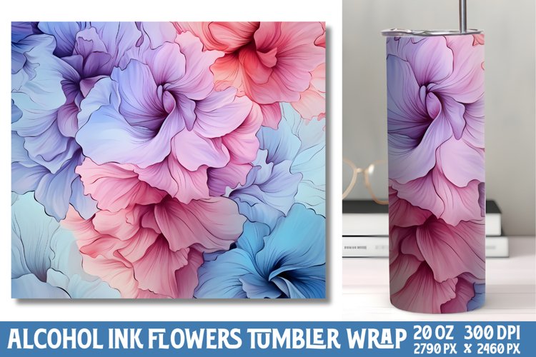 Alcohol Ink Tumbler Wrap Image 14
