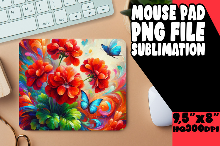 whimsical MOUSE MAT Fun Ideas, Flowers
