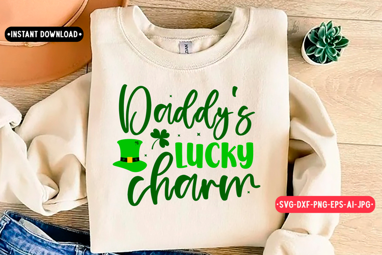 Daddys Lucky Charm St. Patricks Day SVG Design