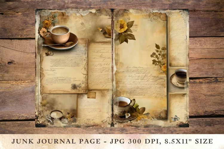 Printable Junk Journal Pages coffee 3