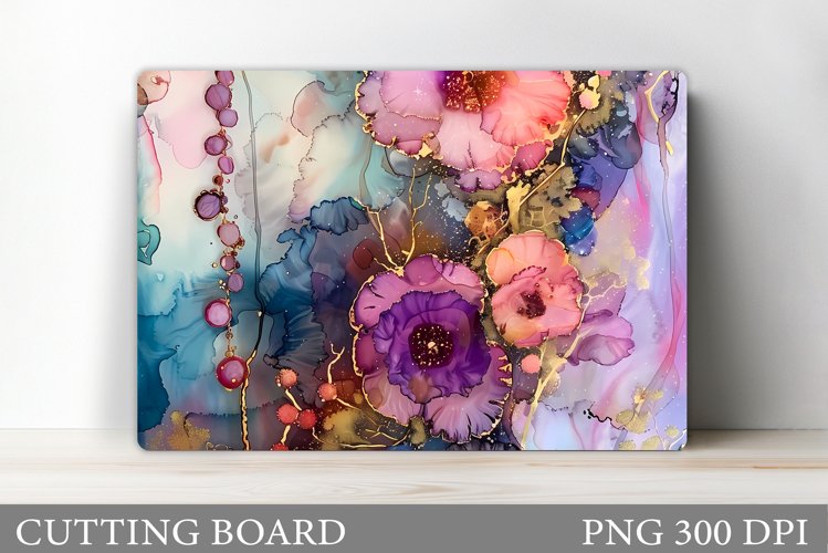 Flowers Cutting Board. Floral Cutting Board Design example image 1