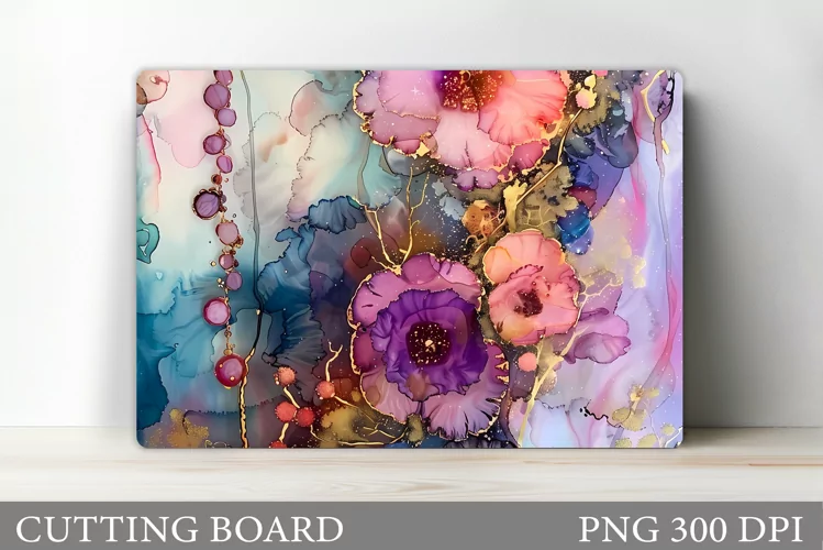Flowers Cutting Board. Floral Cutting Board Design