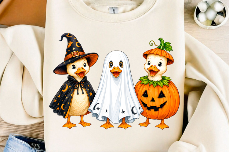 Halloween Duck Costume Trio Halloween PNG