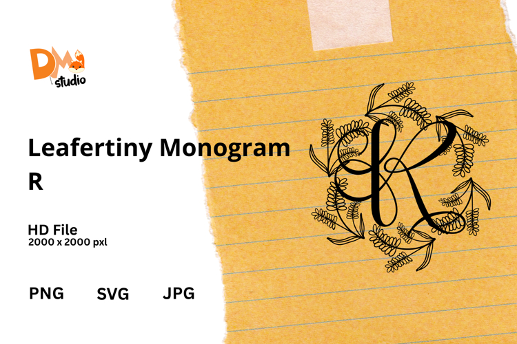 Floral Monogram Letter Svg Image 21