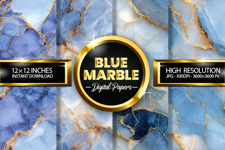 Blue Marble Digital Papers - 04 Variations