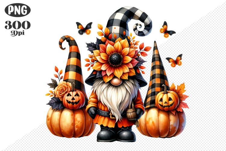 Halloween Gnomes Sublimation - Clipart PNG Design
