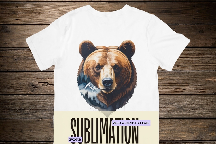 Adventure Bear PNG Sublimation | Camping Design Artwork