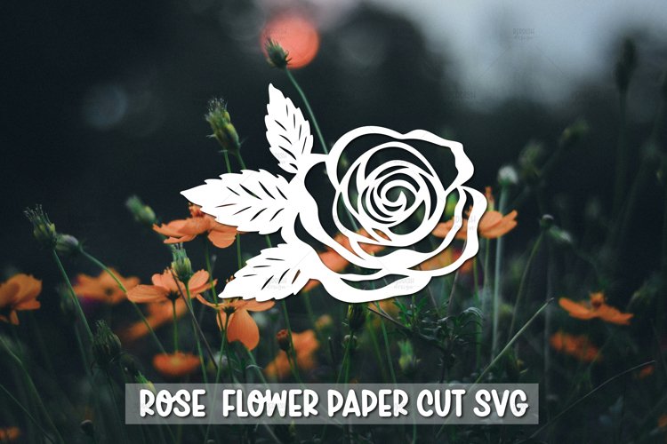 Rose Flower SVG I Rose Flower Vinyl Decal, Paper Cut Rose