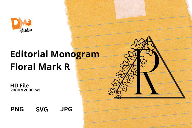 Editorial Monogram Floral Mark