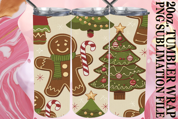 Radiant thoughts 20oz tumbler wrap, Christmas example image 1