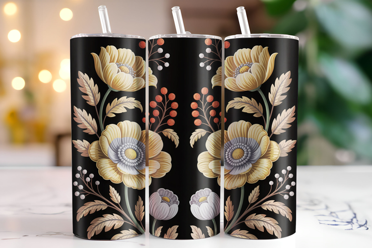 Flower Tumbler Wrap | Sublimation | Tumblers