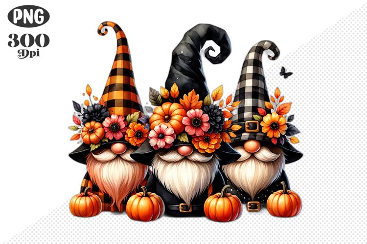 Halloween Gnomes Sublimation - Clipart PNG Design