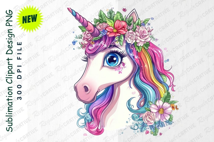 Unicorn Head Clipart Image 6