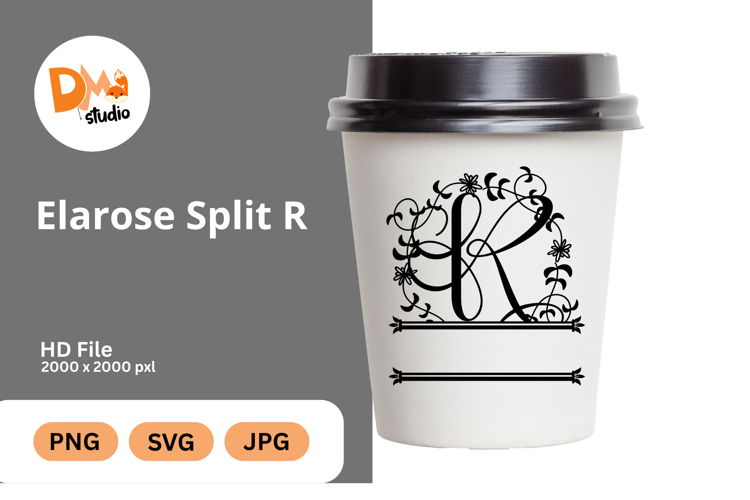 Split Floral Svg Image 19
