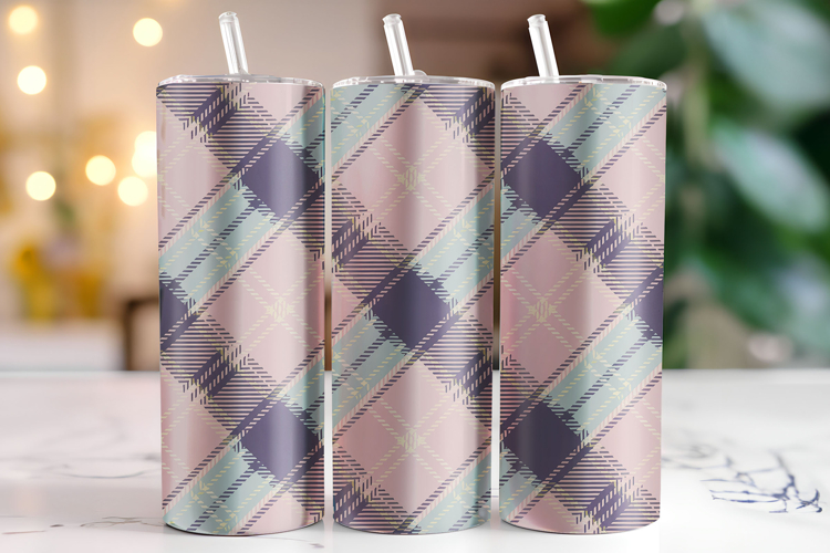 Check Pattern Tumbler Wrap | Sublimation | Tumblers example image 1