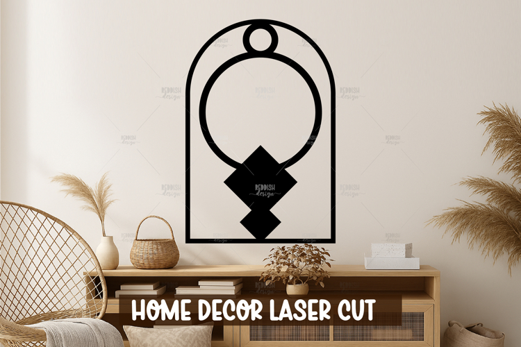 Mid Century Wall Art Laser Cut File for Home Decor