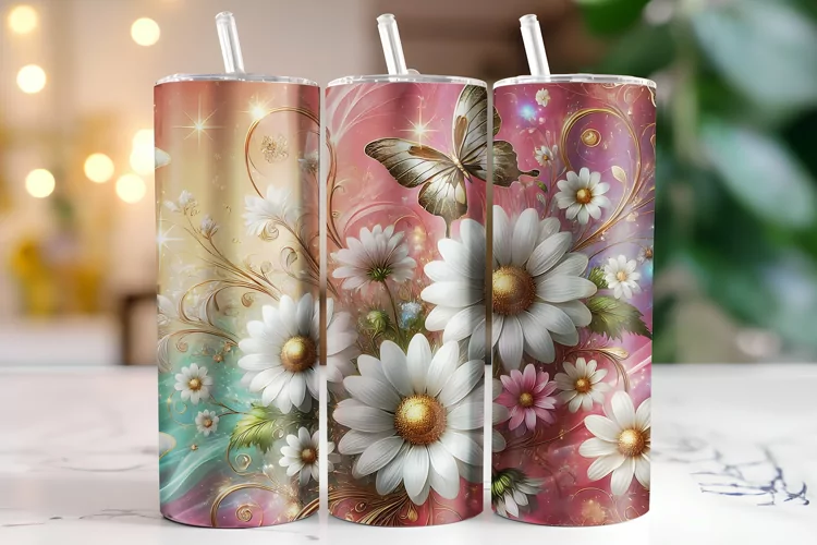 Flowers Tumbler Wrap | Sublimation | Tumblers