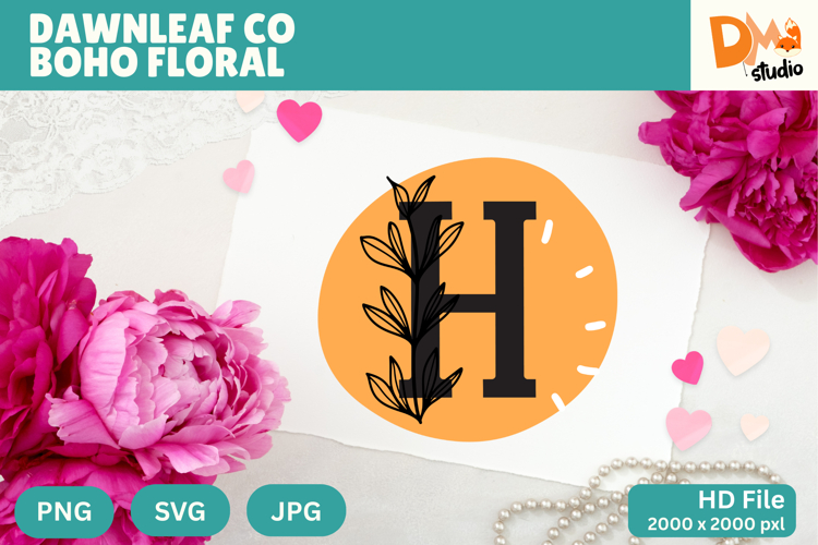 Floral Monogram Letter Svg Image 15