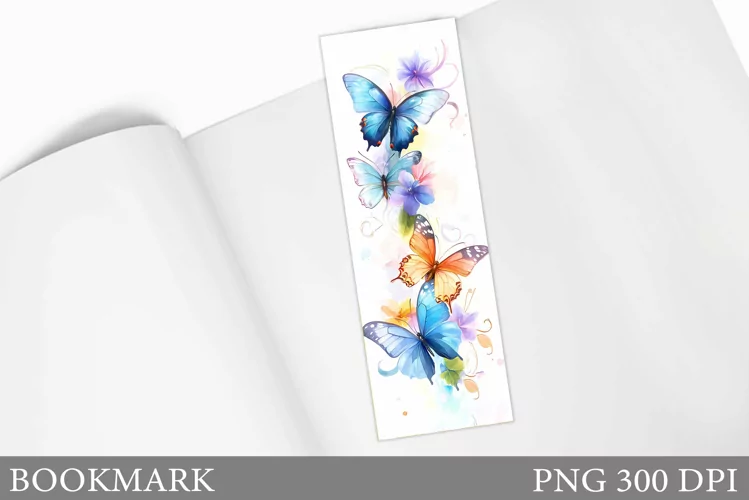 Butterfly Bookmark Sublimation. Flowers Bookmark Design